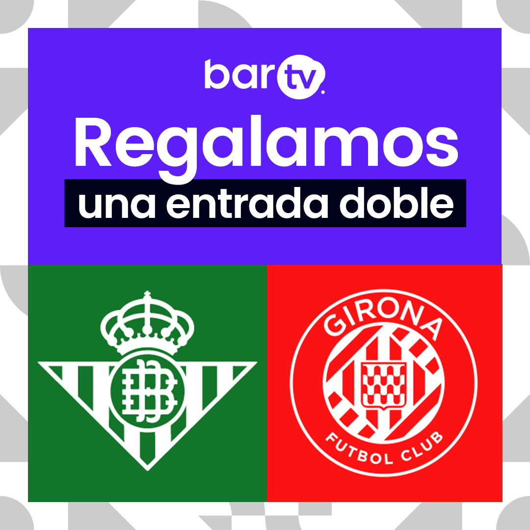 🎁 𝗥𝗘𝗚𝗔𝗟𝗢 | ¿Quieres ganar una entrada doble para el 
<a href="/RealBetis/">Real Betis Balompié 🌴💚</a> 🆚 <a href="/GironaFC/">Girona FC</a>?

🔄 Haz RT
❤️ Sigue a <a href="/bar_tv/">Bar TV</a> 

🏅 ¡El lunes anunciamos el ganador!

#TodoPasaEnTuBar