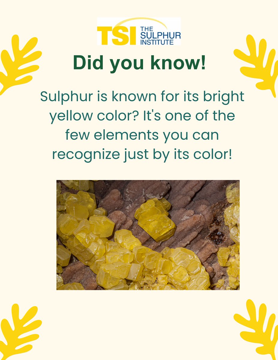 #FunFact #TSI #sulphur #sulfur #yellow #element