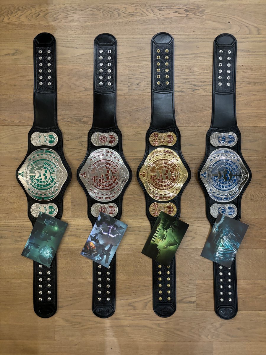 SaltagreppoD2's tweet image. IT’S FINALLY HERE!!!
- Vault of Glass (D2)
- Vow of the Disciple
- King’s Fall (D2)
- Crota’s End (D2)
Only team with 4 belts and reprised Kings! Massive GGs @ClanElysiumD2 and as always thanks @Bungie and @DestinyTheGame!