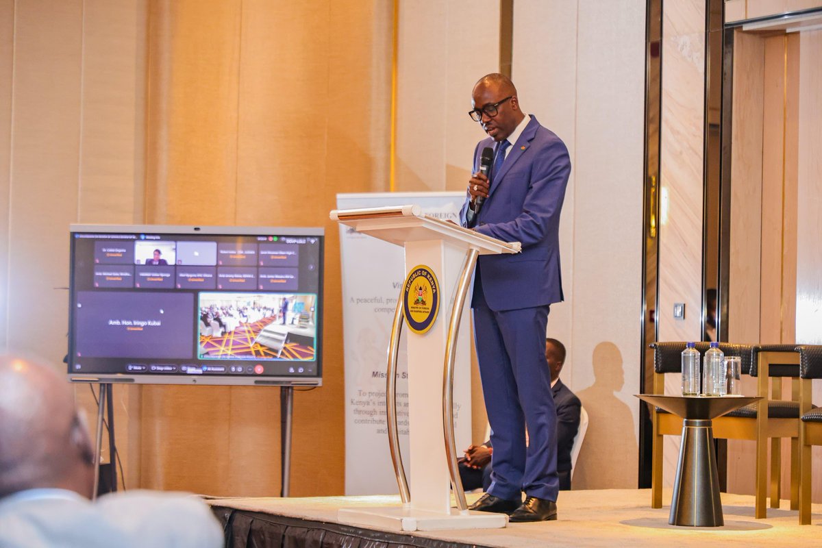 SingoeiAKorir's tweet photo. I am very delighted that the colloquium on the review of Kenya's Foreign Policy (2014) attended by over 150 experts, representatives of various state departments and senior staff @ForeignOfficeKE @Diaspora_KE Was a resounding success. The input from this process will help us realign our foreign policy priorities and sharpen strategies towards meeting the high expectations of advancing Kenya's national interest. I thank the PCS for his leadership and support to this policy review process.