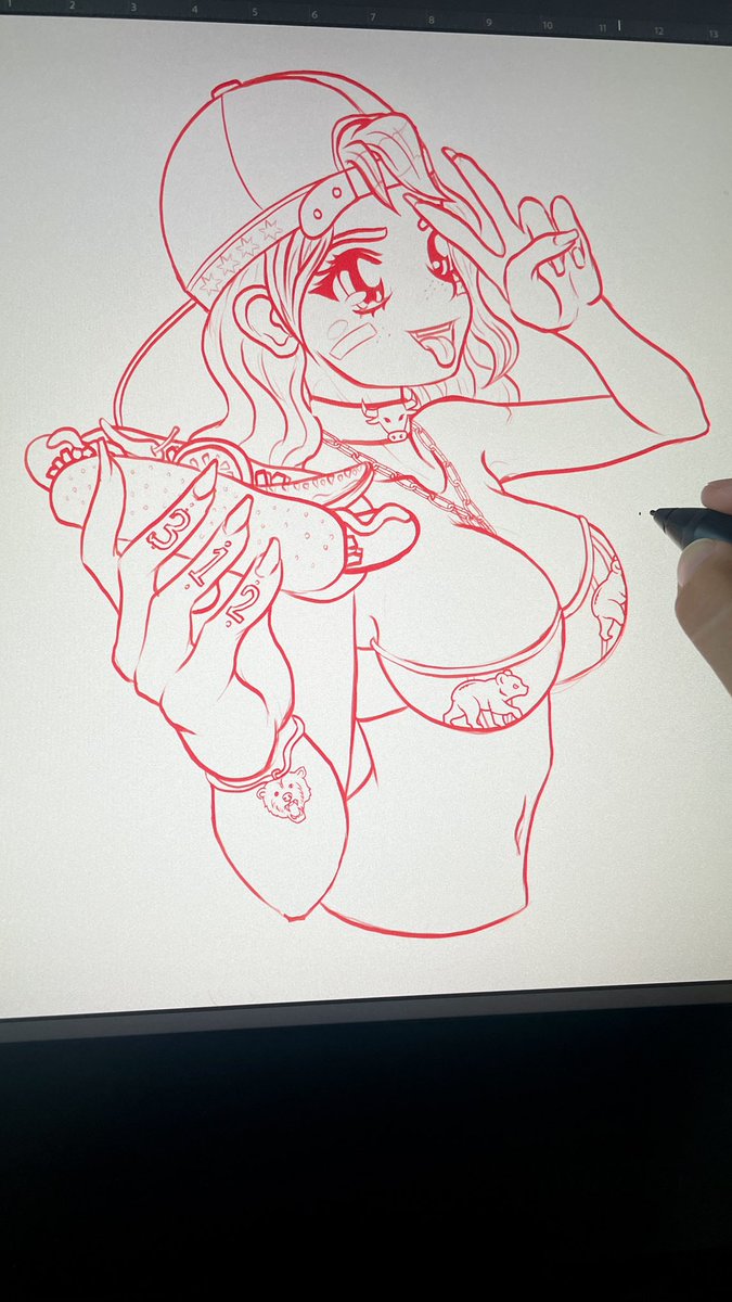 Chicago style waifu work in progress ✨🌭