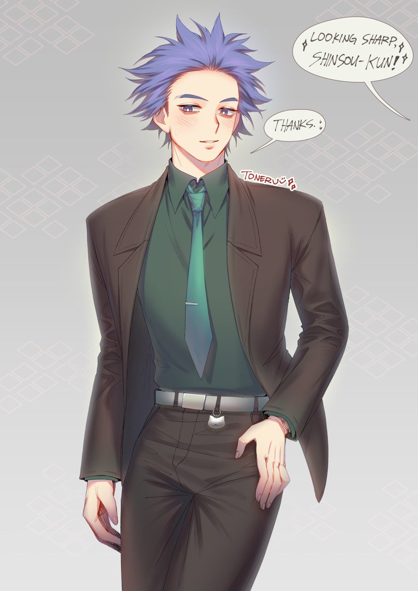 tonerukun's tweet photo. Shinsou is looking sharp! Should I draw everyone else? #bnha https://t.co/itiuAzIKDI