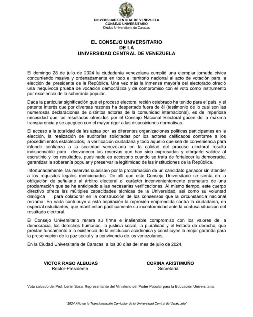ddeportesucv's tweet image. Comunicado Oficial. &quot;Consejo Universitario Informa&quot;