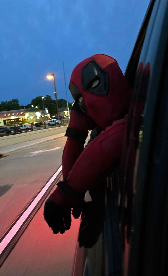 SF_Deadpool's tweet photo. Ugh...guess who's back...back again 🎤 

Well after being sick for the last week to the point it felt like I had Wolverine's claws stabbed through my chest...your favorite Merc with the mouth! 😙🫴

If you see me out and about..be sure to grab a photo and say hi!

S.F.D.P. 🖤🫶❤️ https://t.co/JUktd4INpj