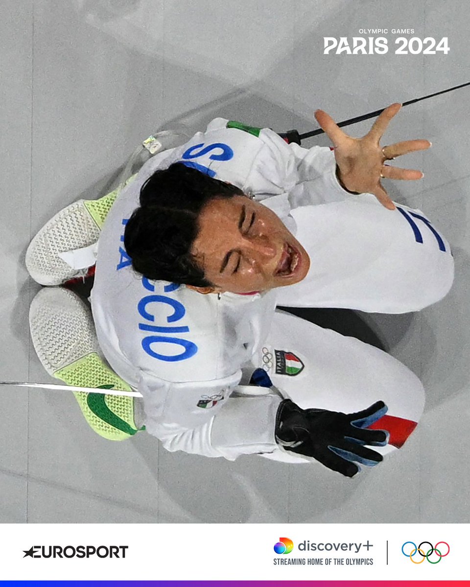 Eurosport_IT's tweet photo. È STORIAAAA!!! 🇮🇹🥇🤺

#Paris2024 #Olympics #HomeOfTheOlympics #Olimpiadi #Parigi2024 #Fencing #ItaliaTeam https://t.co/nO37Pb0Ndo