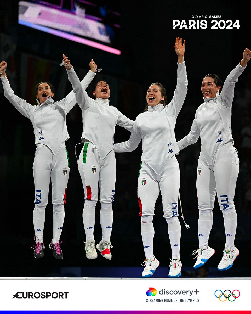 Eurosport_IT's tweet photo. È STORIAAAA!!! 🇮🇹🥇🤺

#Paris2024 #Olympics #HomeOfTheOlympics #Olimpiadi #Parigi2024 #Fencing #ItaliaTeam https://t.co/nO37Pb0Ndo