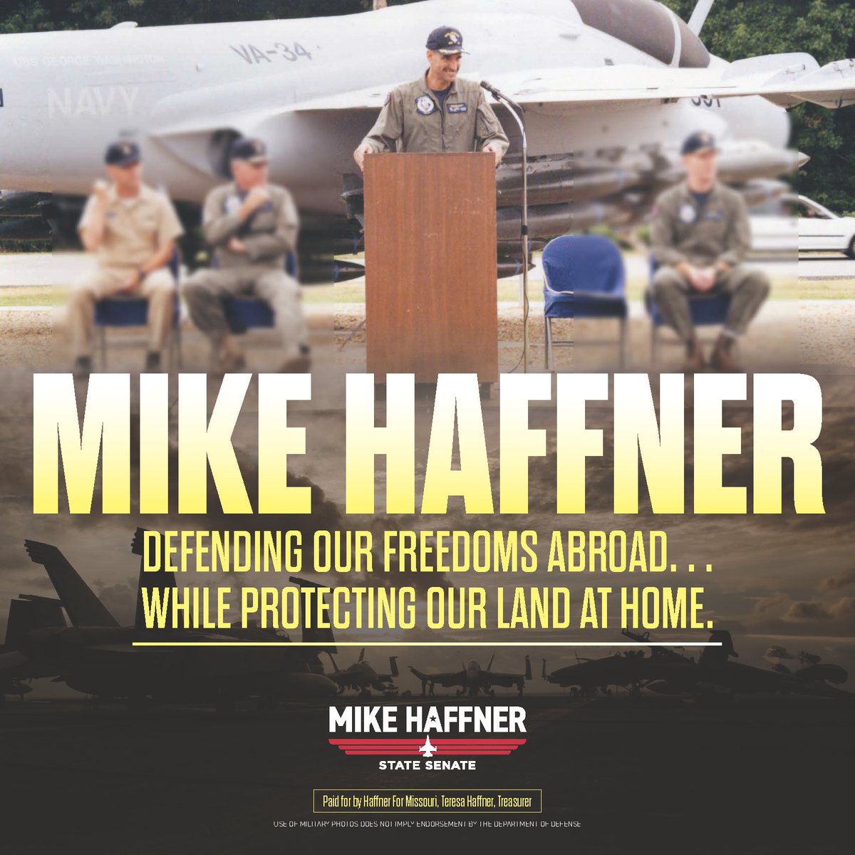 MikeHaffnerMO's tweet photo. We MUST protect our land. 
 
As a combat-tested leader, I have fought tirelessly to ensure that foreign adversaries, especially the Chinese Communist Party, NEVER own Missouri land. I have never supported and will never support China owning Missouri land. https://t.co/jsHX2Kpfr5
