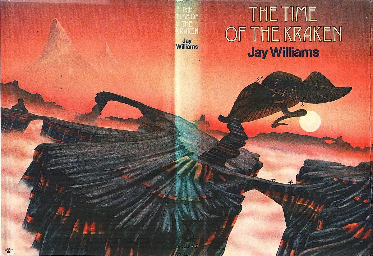 mavmaramis's tweet photo. Jay Williams, The Time of the Kraken, Gollancz, 1978. Cover: Mark Harrison. #BookCover #JayWilliams #MarkHarrison #Granada #kraken #70sscifiart @thatsgoodweb @afrocosmist @70sscifi @retroscifiart @doberes https://t.co/QBHiWUmKVS