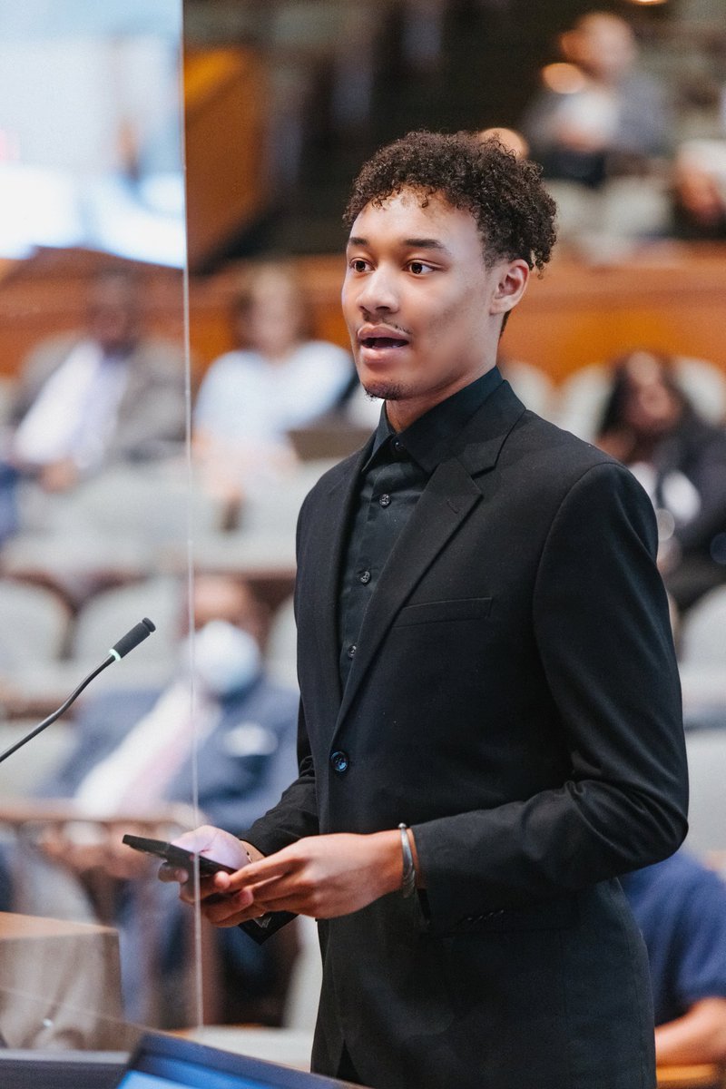 thecaydenbrown's tweet photo. I was asked to speak before the Detroit City Council this morning on the urgency of advancing Mayor Duggan’s initiative, stressing its capacity to prevent juvenile criminal activity through proactive intervention.

As always, it’s an honor to be heard. https://t.co/S0i1z6LeUs