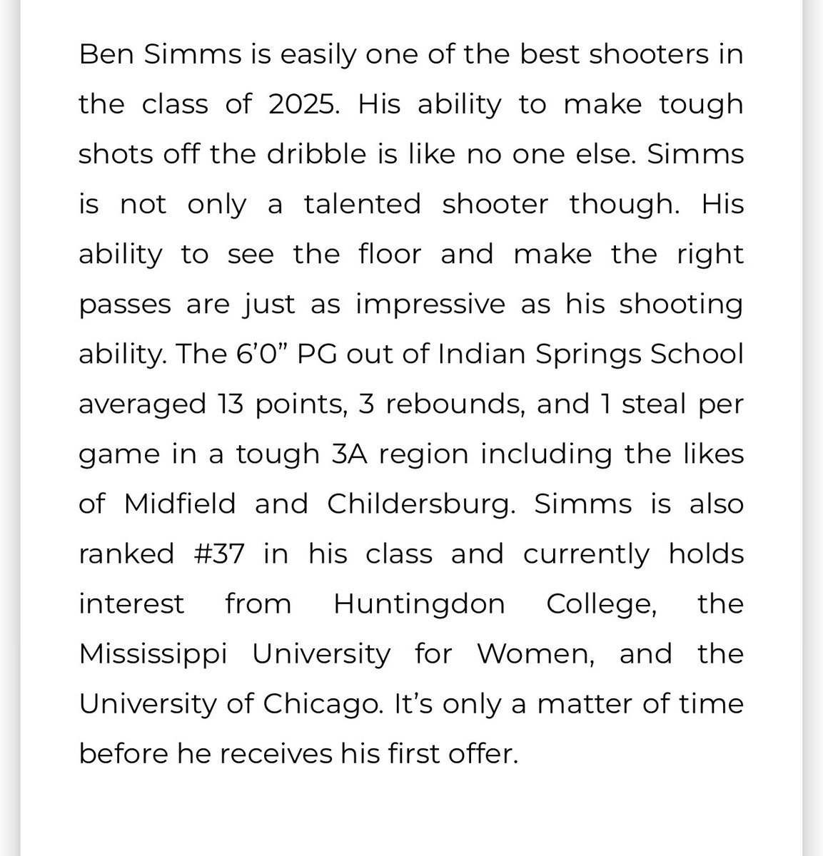 BenSimms07's tweet image. Lots of love to the guys over at @HoopFrontAL. Doing big things for high school basketball in Alabama.