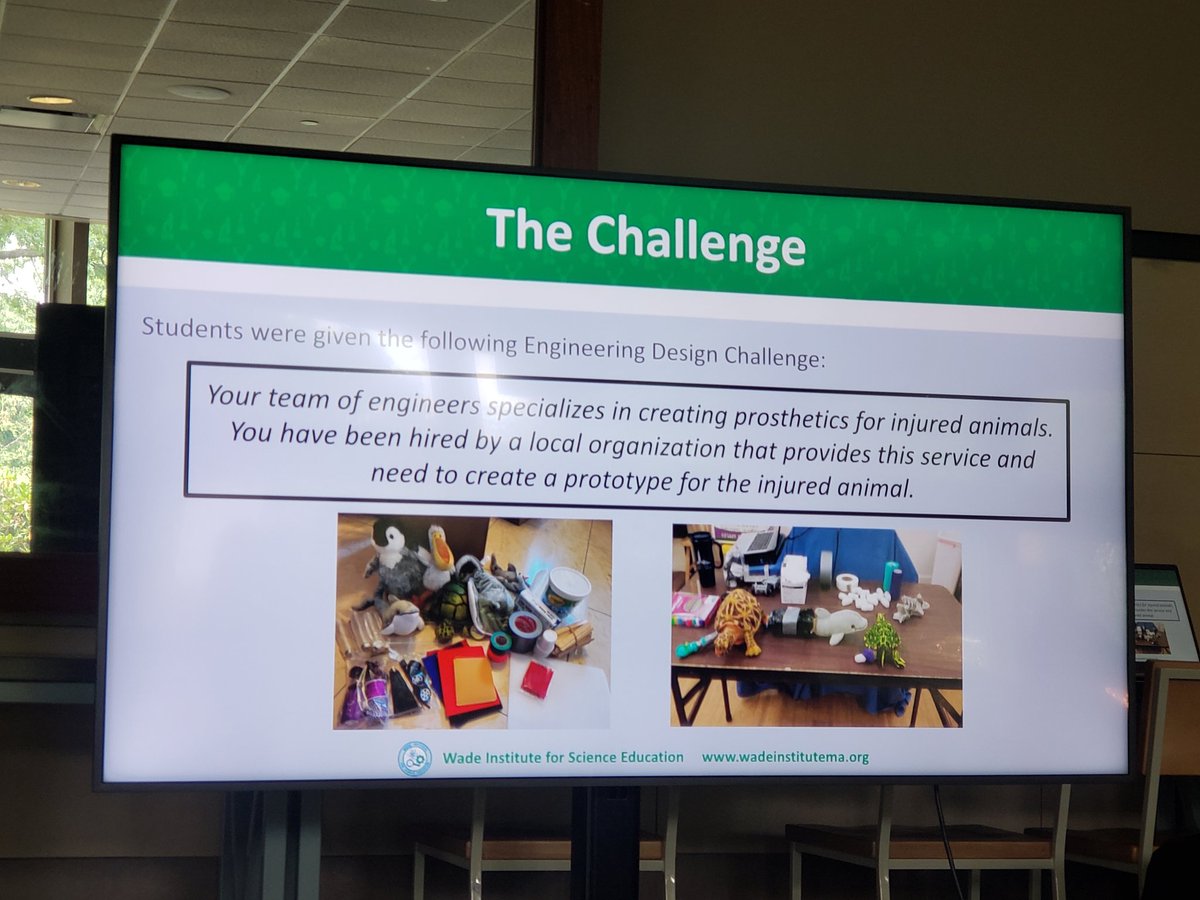Your team of engineers specializes in creating prosthetics. How might you create a prototype of a prosthetic for a #marineanimal? <a href="/wadeinstitutema/">Wade Institute for Science Education</a> presents a fun STEM challenge at #NMEA2024. We also offer a #seaturtle version of this activity! #STEMeducation