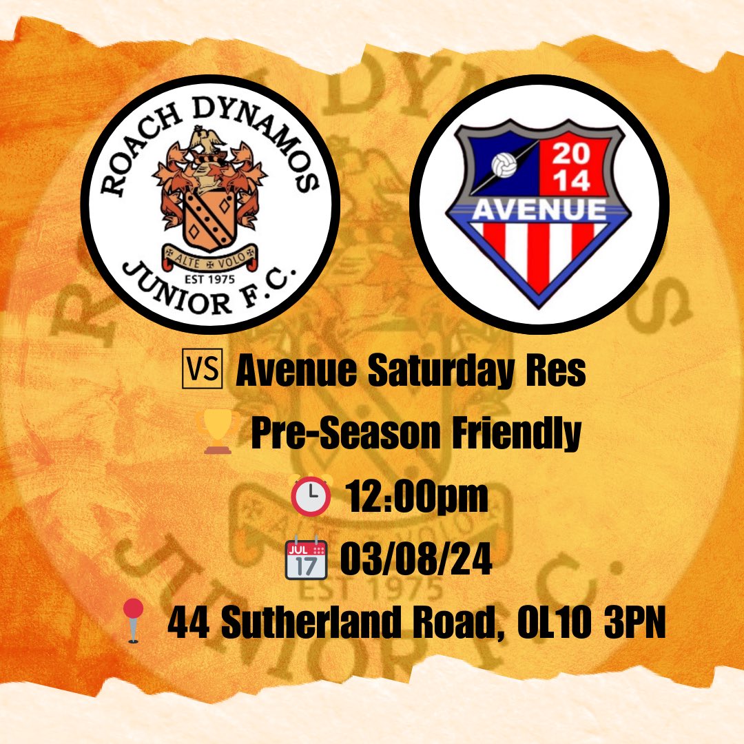 Roach Dynamos Sundays (@dynamosroach) on Twitter photo Next up….
No fixture was arrange for this weekend as the club are holding a memorial game on Sunday. However <a href="/avenue_football/">Avenue Football Club</a> saturday reserve’s was without a fixture and our lads was keen to get the minutes in. #UpTheRoach
🟠⚫️🟠⚫️ Next up….
No fixture was arrange for this weekend as the club are holding a memorial game on Sunday. However <a href="/avenue_football/">Avenue Football Club</a> saturday reserve’s was without a fixture and our lads was keen to get the minutes in. #UpTheRoach
🟠⚫️🟠⚫️