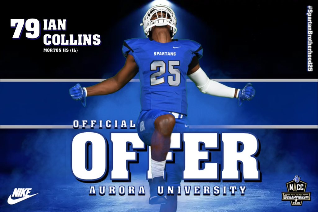 After conversations with <a href="/CoachPiasecki/">Coach Pi</a> and <a href="/DonBeebeNFL/">Don Beebe</a> I am grateful to have received an offer to play at the next level for <a href="/AU_SpartanFB/">Aurora University Football</a>.