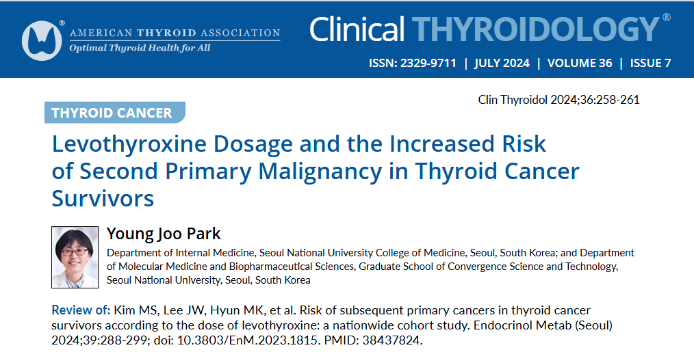 clinicalthyroid's tweet photo. Dr. Young Joo Park at Seoul Nat’l Univ. reviews new study of #levothyroxine use in #thyroidcancer patients and subsequent #cancer diagnosis: How is #LT4 dose associated w/ risk?
https://t.co/Pw3V3MX60i
#medtwitter #endtwitter #thyroid #thyroidresearch @thancfoundation @ThyCaInc https://t.co/Z4kGW97Sda