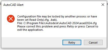 Has anyone seen this error when trying to open AutoCAD Architecture 2024. it googled it and we tried what was on Autodesk webpage but that didn’t seem to work.  Didn’t want to open that civil cad file anyway! 😂