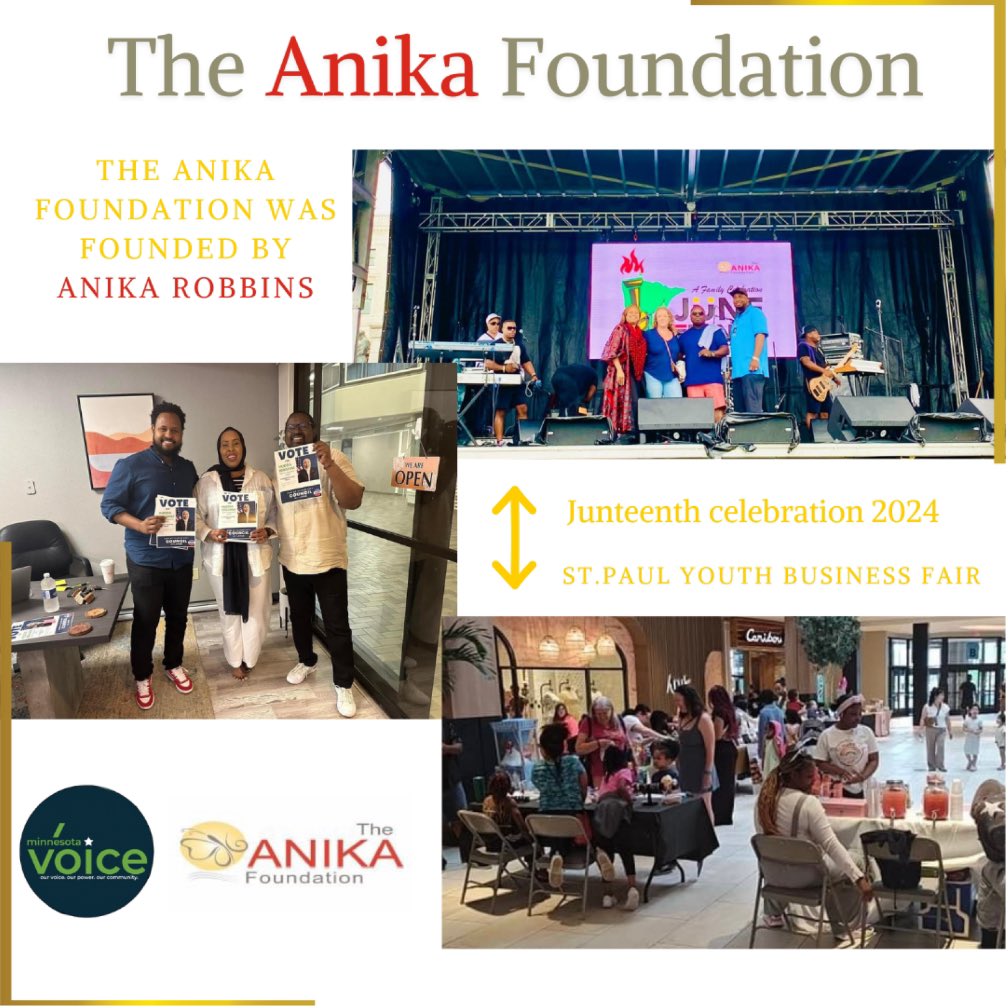 Shout out to our partner The Anika Foundation! The Anika Foundation says “Our mission is to promote health equity, civic engagement and economic empowerment. We serve as a catalyst for change, improving the quality of life in minority groups”. 
Source: HOME | The Anika Foundation