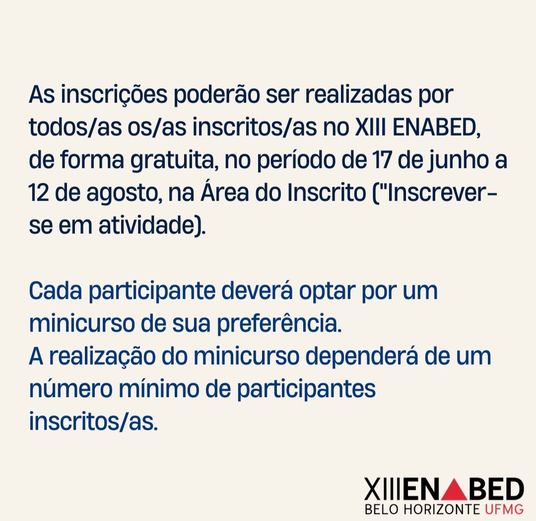 milacampbell's tweet photo. 📣 Minicurso gratuito sobre "Mudanças Climáticas e Defesa" em setembro no ENABED BH!

Eu e @raffagnatocarol vamos compartilhar um pouco do que temos pesquisado e aprendido sobre essa agenda ainda incipiente no Brasil

Inscrições até 12/08 no site do ENABED
Esperamos vocês 😊 https://t.co/30HapNEKE1