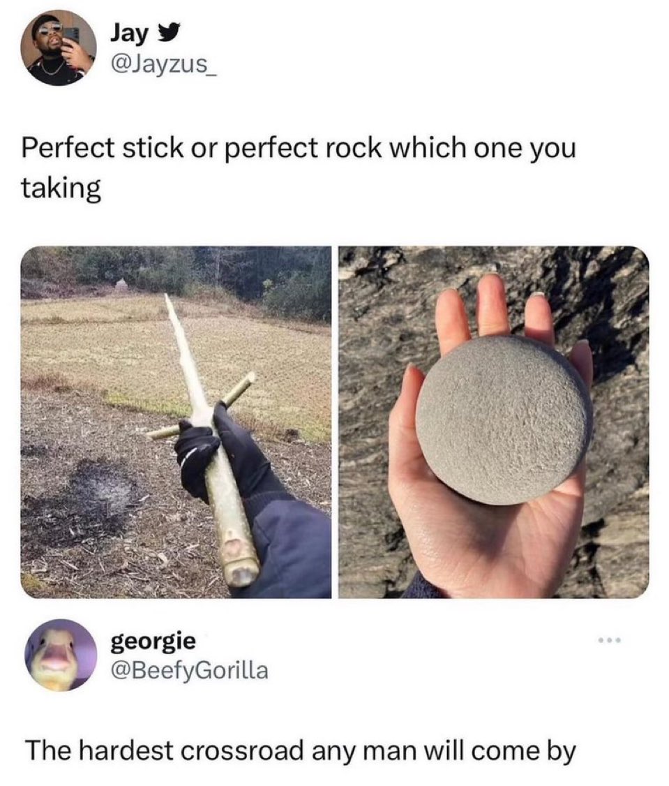 I’ve never had to choose before and I’m sure as hell not gonna start now