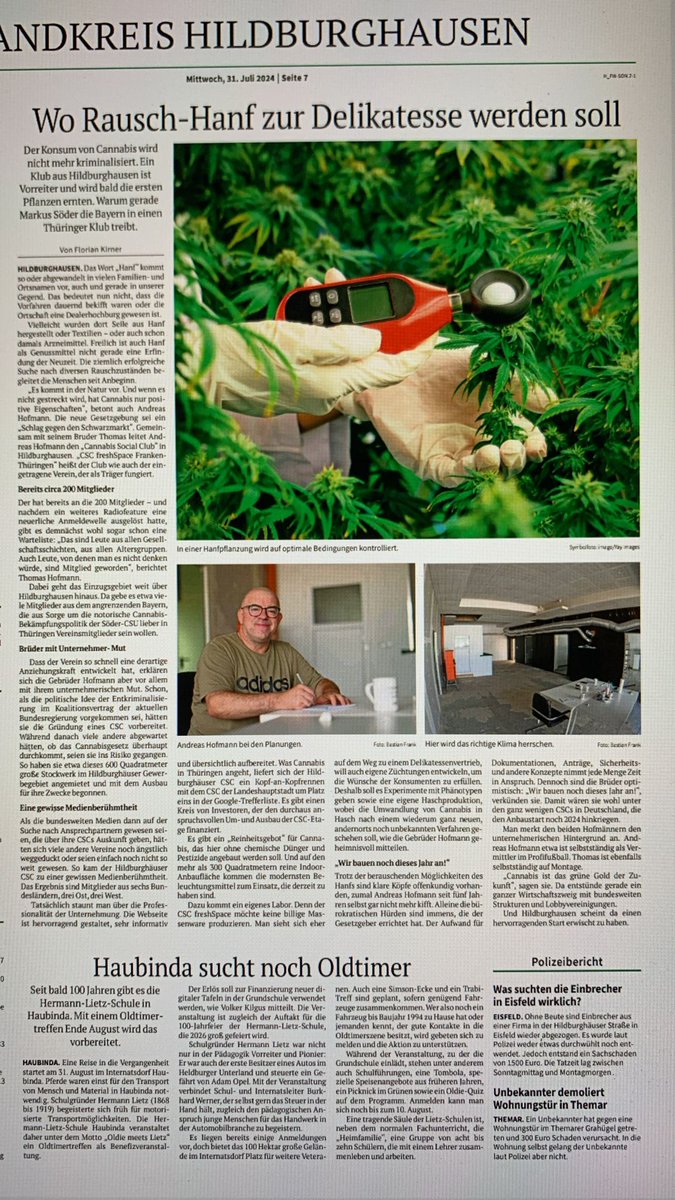 CSCfreshSpace's tweet photo. Hallo liebe Community,  
es war wieder etwas länger ruhig, aber wir kommen trotzdem weiterhin gut voran. Heute mal zur Abwechslung ein Artikel über uns für Euch der heute bereits online und morgen in der Printpresse des "Freien Worts" erscheinen wird. https://t.co/XZAAKU7OTo