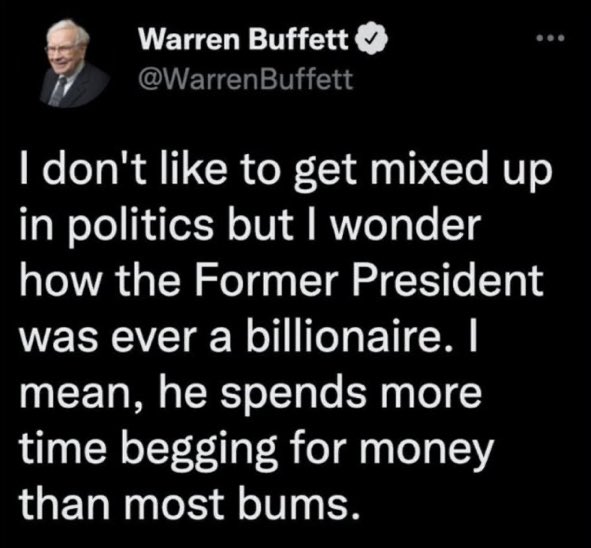 WARREN BUFFET SAID:
