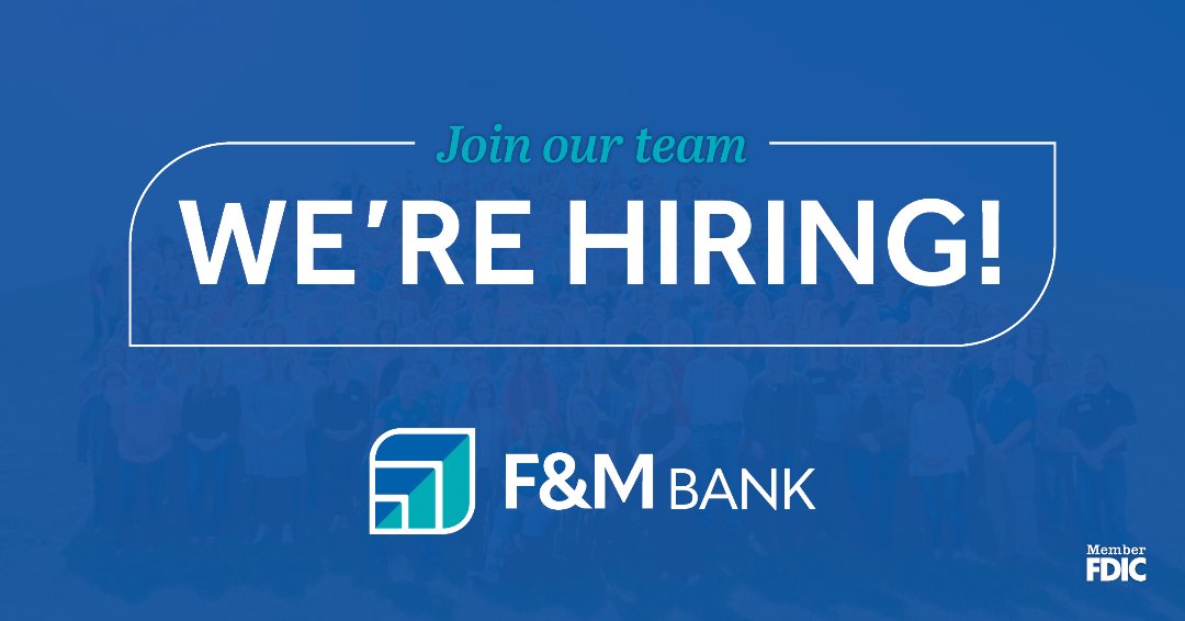 We are adding to our team in Stryker, OH! If you are looking for a part-time position, check out our part-time teller position using the link below! 👏🏻💼

Follow here to read the job description and apply today 🔗:  recruiting.paylocity.com/Recruiting/Job…

#fmbank #joinourteam #hiring