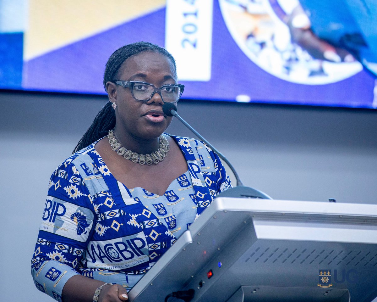 UnivofGh's tweet photo. Vice-Chancellor Prof. @aba_amfo, who chaired the ceremony, said @WACCBIP_UG exemplifies UG’s new 5 for 5 strategy (2024-2029) aiming for global impact through innovative research, teaching, and a tech-driven, people-centred approach. 
3/4

#ImpactfulResearch
 #UGIS75 https://t.co/Ne2CZouDio