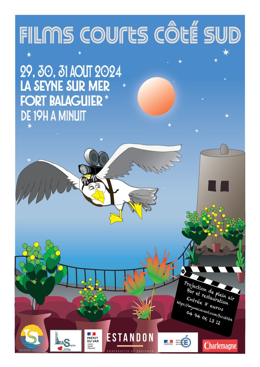 Sabeenjean's tweet image. Sélection d'ICI LE MISTRAL SOUFFLE FORT au festival Films Courts Côté Sud au fort Balaguier ... projection le 29 août 2024 :-)