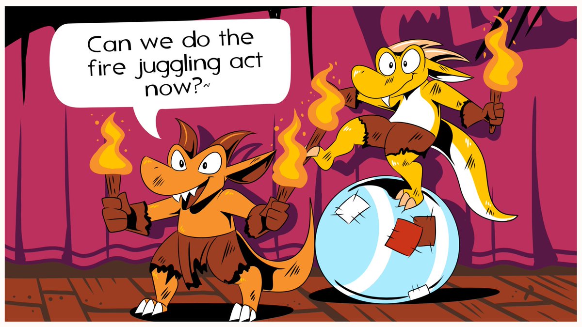 New Fanart! This one is from @HOwLiNGMAdFox Who was disappointed about not getting to see the fire juggling act. 

Don't worry. the stage would have caught fire all the same.