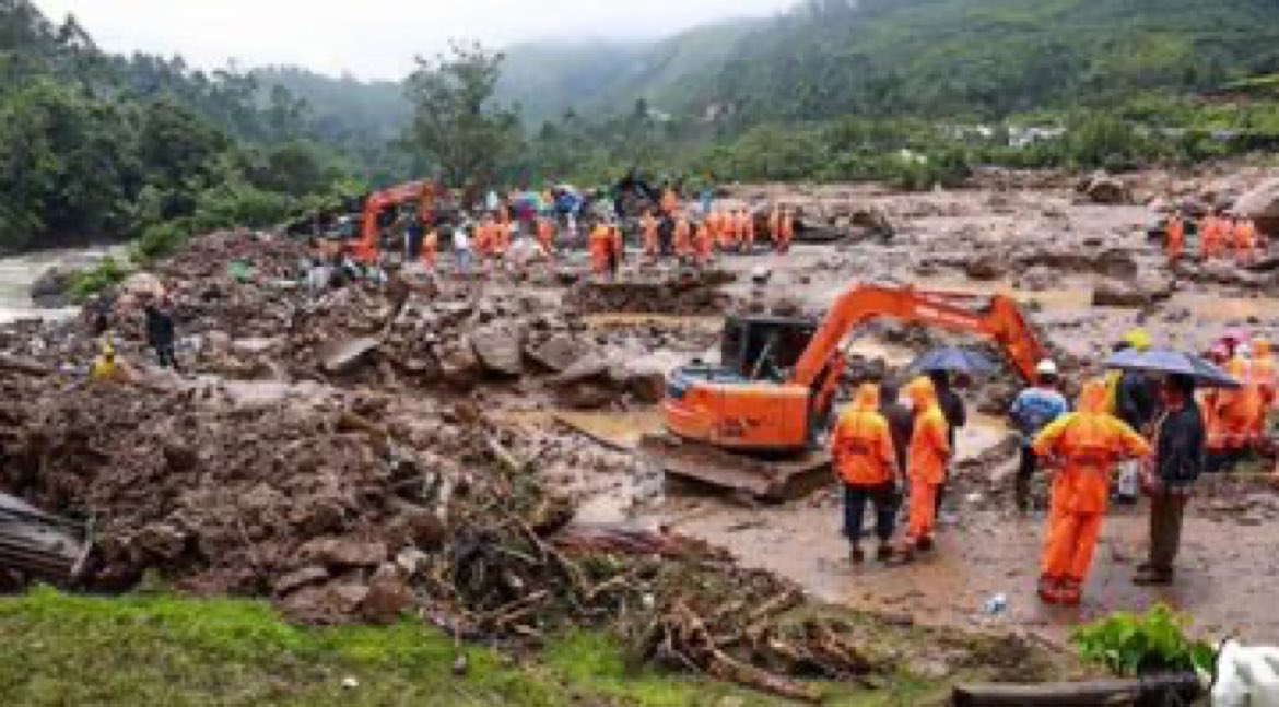 sri50's tweet photo. It is #Kerala’s worst natural disaster since floods of 2018! Sad to see 146 precious life lost (latest count) in #WayanadLandslides. The body count will increase as many are missing and believed to be buried underneath. The Army, IAF, NDRF have fully immersed in rescue operations and rescued hundreds who have been moved to rescue camps.