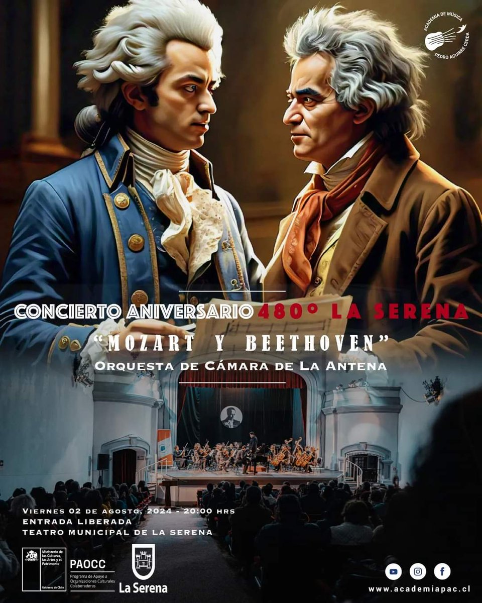 LaSerenaTeamo's tweet photo. 🗓️Viernes 02 de agosto, 2024 - 20:00
📍Teatro Municipal de #LaSerena 
ENTRABA LIBERADA https://t.co/iQSrGDkhI7