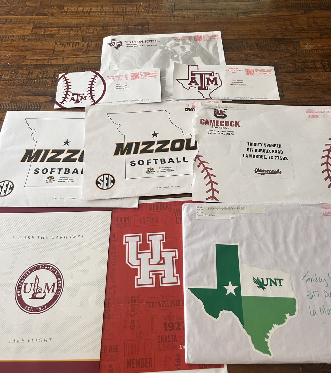 Thank you to all the coaches that have reached out , and to all the coaches that have sent me mail, super exited for this journey. <a href="/AggieSoftball/">Texas A&M Softball</a> <a href="/jeffharger/">Jeff Harger</a> <a href="/RussHeffley/">Russ Heffley</a> <a href="/Trisha_Ford/">Trisha Ford</a> <a href="/CoachELeyba/">Eric Leyba</a> <a href="/MizzouSoftball/">Mizzou Softball</a> <a href="/J_Cottrill_/">Jeff Cottrill</a>  <a href="/leawodach/">Lea Wodach</a> <a href="/nadiataylor88/">Nadia Taylor</a> <a href="/Coach_Ves/">Kristin Vesely</a> <a href="/ashleychastain/">Ashley Chastain Woodard</a>