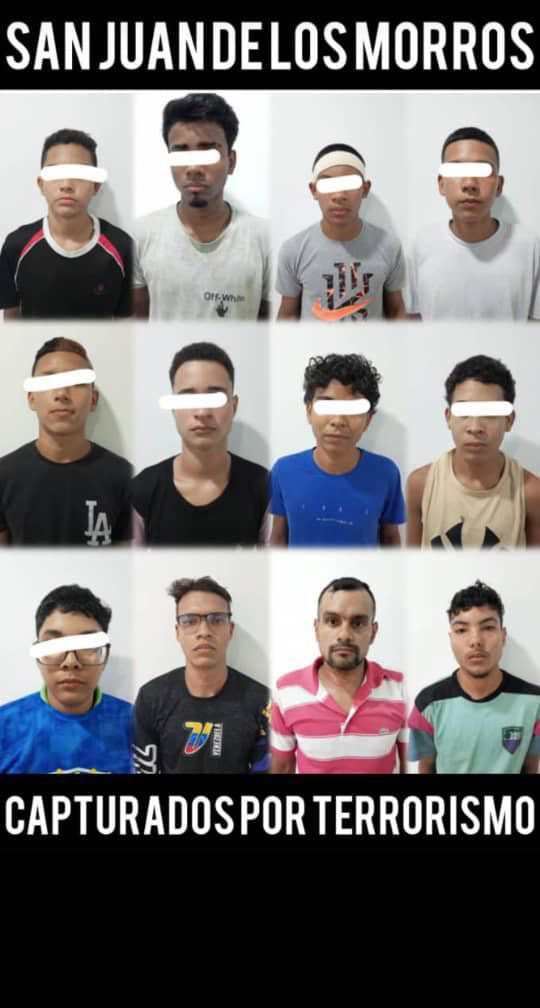 Por favor si alguien reconoce a alguno de estos muchachos, se los llevaron presos en San Juan de Los Morros. Los están acusando de terrorismo y ademas de ellos hay 9 menores de edad. Ayuda con difusión por favor.