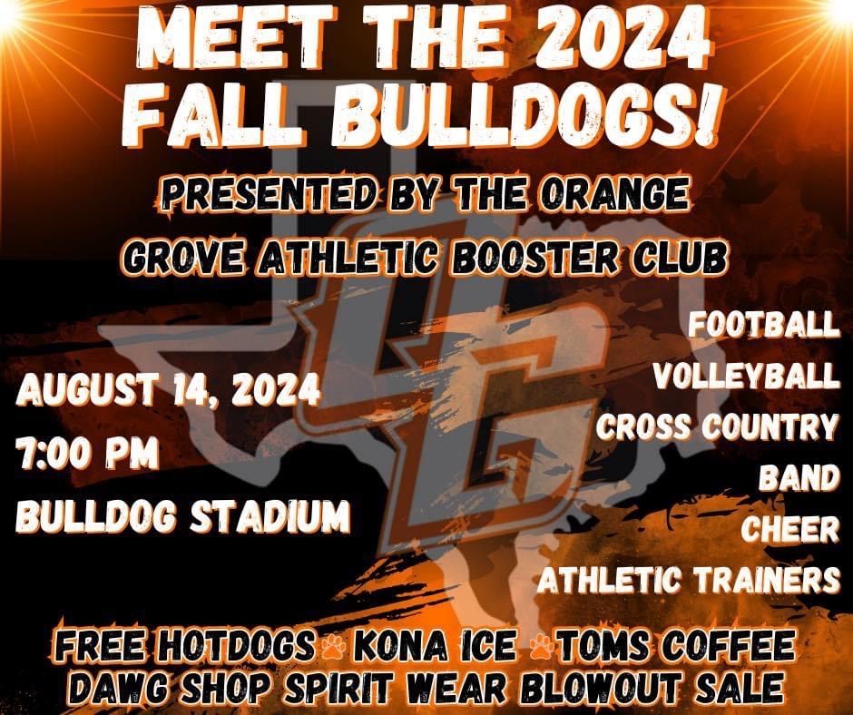 Thank you to our amazing OG Athletic Booster club for putting this on and always supporting our Bulldogs and Lady Bulldogs!  See y’all at MEET THE BULLDOGS!