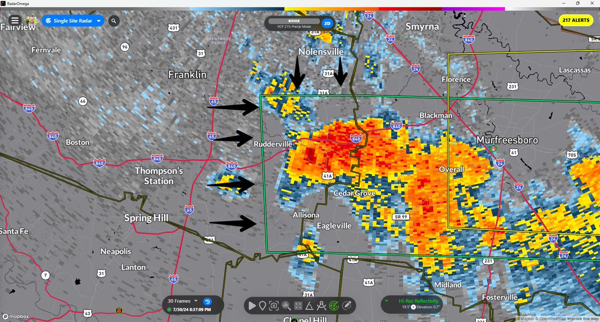 NashSevereWx's tweet photo. New flood advisory for SE Williamson County until 10:30 pm. Heads up if you're driving in the dark down there. Don't run up on a swollen creek. Turn around, don't drown! https://t.co/O2uPSWvuzH