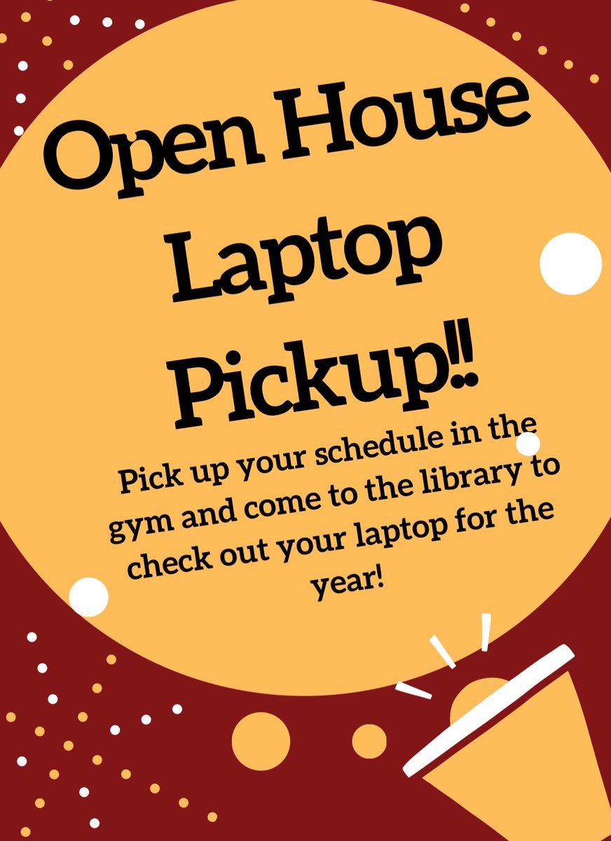 Warriors! Come see us on Open House night! Pick up your schedule and come see the amazing updated library and check out your device for the year. You will NOT be able to get your device without showing us your schedule. See you next week! <a href="/RiverdaleHighTN/">Riverdale HS</a>