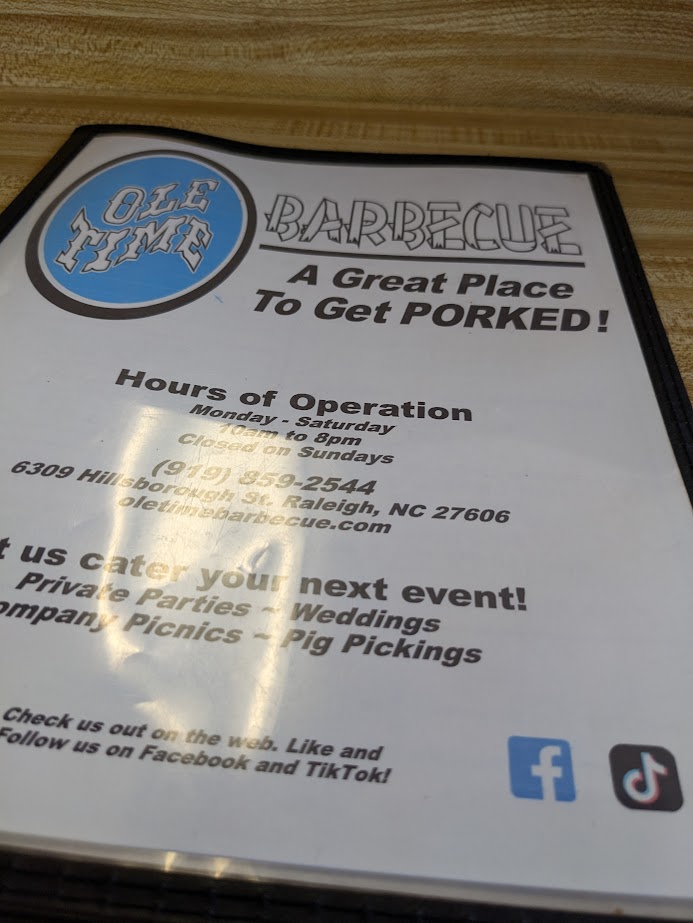 GrahamHWilson's tweet image. Had lunch with a former colleague at @OleTimeBarbecue  today.  It's been a while since I've been there.  Need to make it more often.