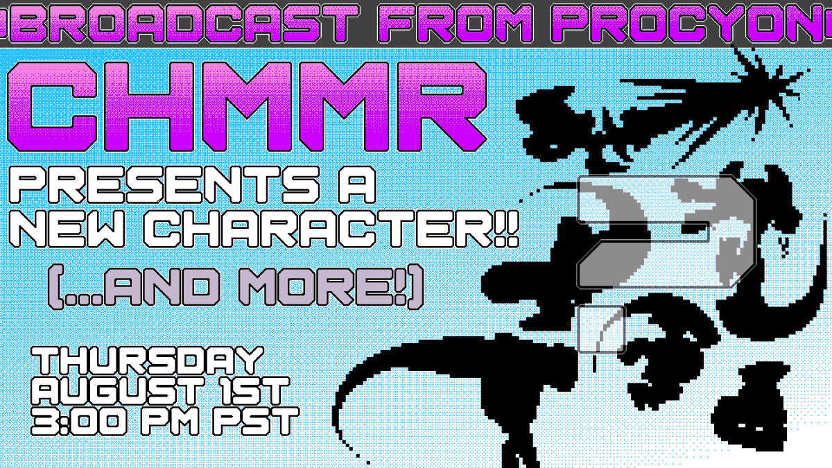 n_42's tweet photo. Hello? Can you hear me? 
Ah, it seems my message is transmitting properly.
I am Chmmr, developer of several Rivals of Aether Workshop mods. But this Thursday, August 1st at 3PM PST, I'll be broadcasting a 9-minute presentation showing new releases! I hope to see you there! https://t.co/K00ivdBT0Y