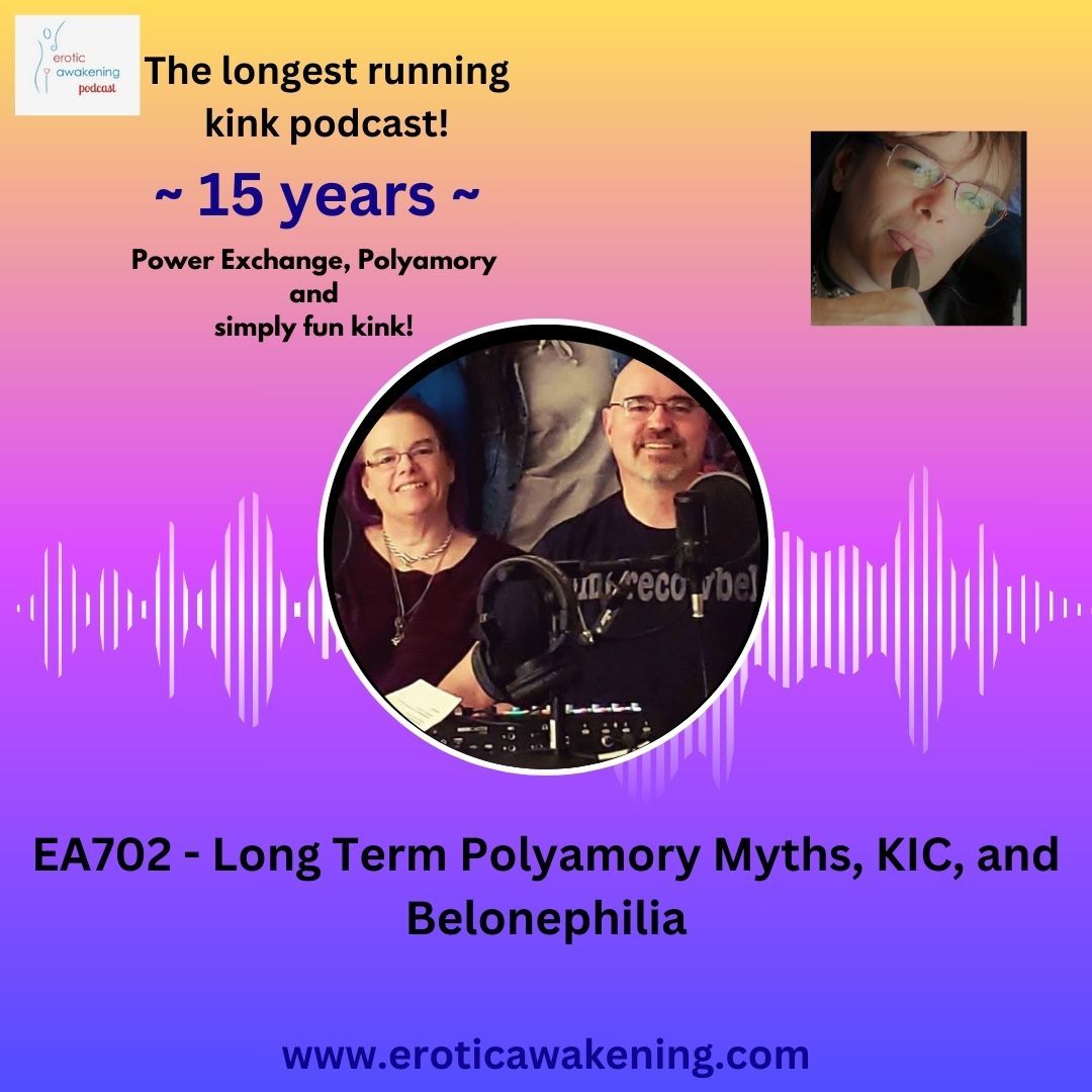 dananddawn's tweet photo. Erotic Awakening Podcast, episode 702!!! EA702 – Long Term Polyamory Myths, KIC, and Belonephilia https://t.co/vtGfzh0CnE #polyamory #longtermpolyamory #longtermrelationships #polyamorymyths #polyam #poly #fetish #belonephilia #sharps #sharppointythings #kinkincolumbus https://t.co/YYzAUwFOl3