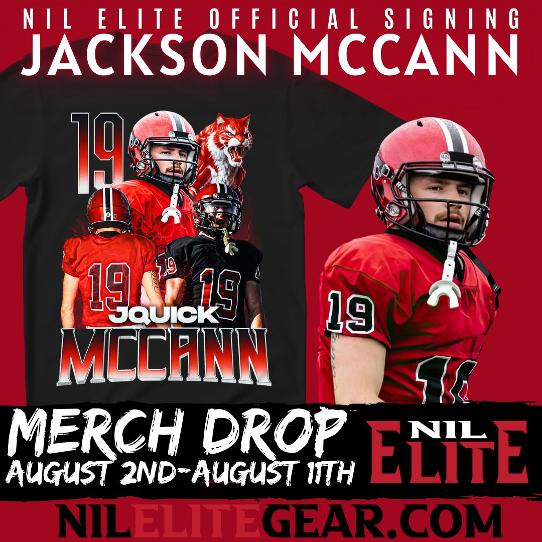 NILEliteGear's tweet photo. Signed 📝 Lookout for the Official Merch of Jackson McCann dropping Friday! Available for a limited time so don't miss it❗️ https://t.co/M6V2DP0WNA