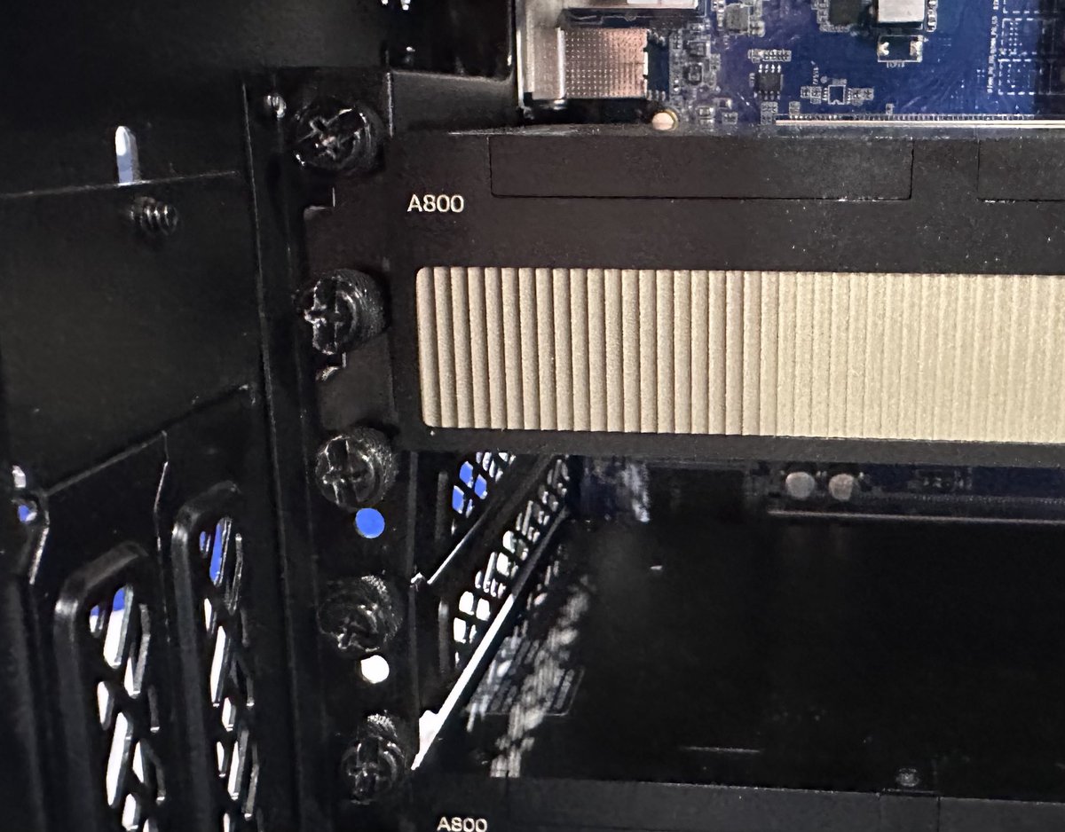 Tobias_Writes's tweet image. Can’t say I’ve ever seen an Nvidia’s A800 in person. Looks like the former China-spec part is gaining traction in the high-end workstation market. #SIGGRAPH2014
