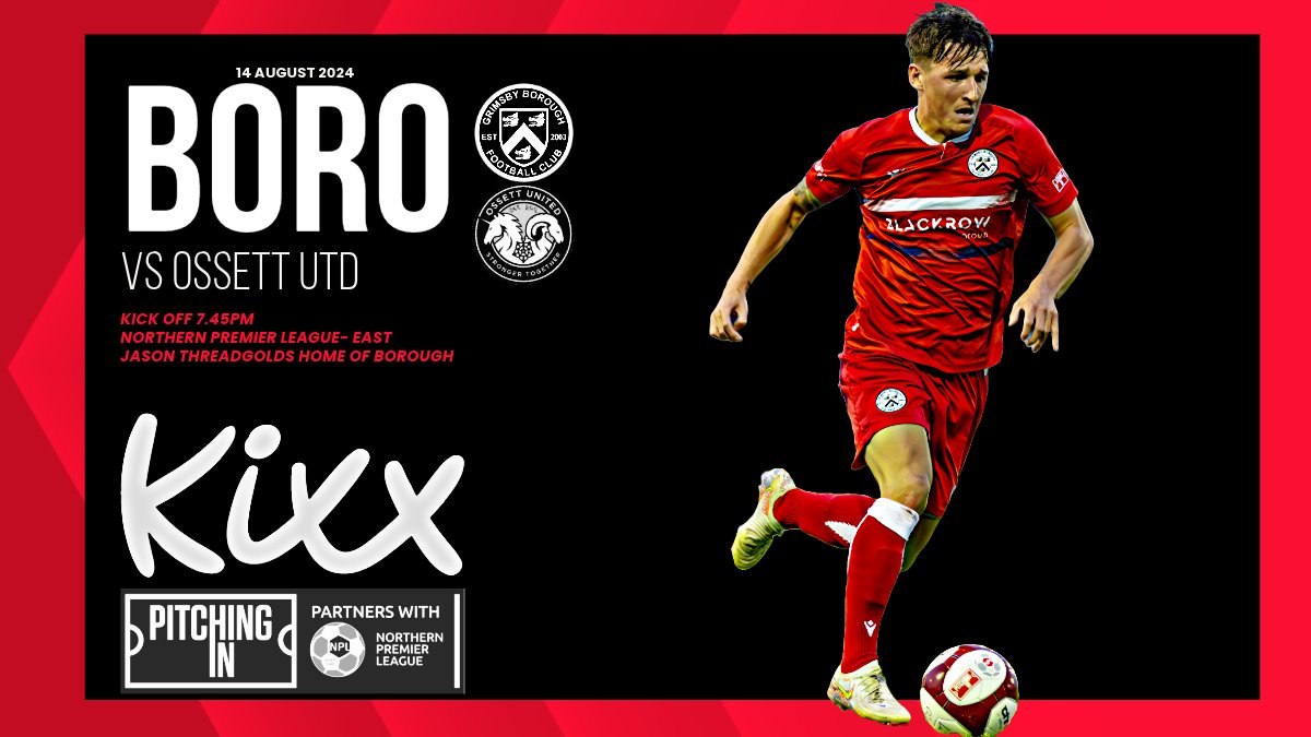 Grimsby Borough F.C. (@grimsby_borough) on Twitter photo Our visitors on Wednesday are <a href="/OssettUnited/">Ossett United FC</a> who we welcome to Jason Threadgold's home of Grimsby Borough.
This will be our third consecutive home game since our competitive season got underway.
We hope to see plenty of you down supporting the boys ๐ข
#OneBoro Our visitors on Wednesday are <a href="/OssettUnited/">Ossett United FC</a> who we welcome to Jason Threadgold's home of Grimsby Borough.
This will be our third consecutive home game since our competitive season got underway.
We hope to see plenty of you down supporting the boys ๐ข
#OneBoro