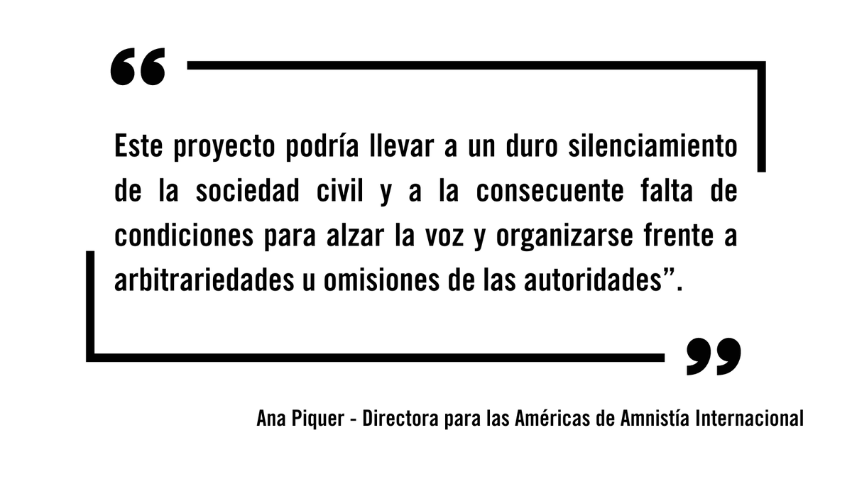 #AcciónUrgente 🇵🇾 🚨   

"Lo que está en juego no solo es el derecho de las ONGs a existir y hacer su trabajo libremente, sino la posibilidad de que las personas participen en asuntos públicos en #Paraguay." - <a href="/AnaAmancay/">Ana Amancay Piquer</a>.

#NuncaMásSilencio

Más info 🔗: amn.st/6014cxUUu