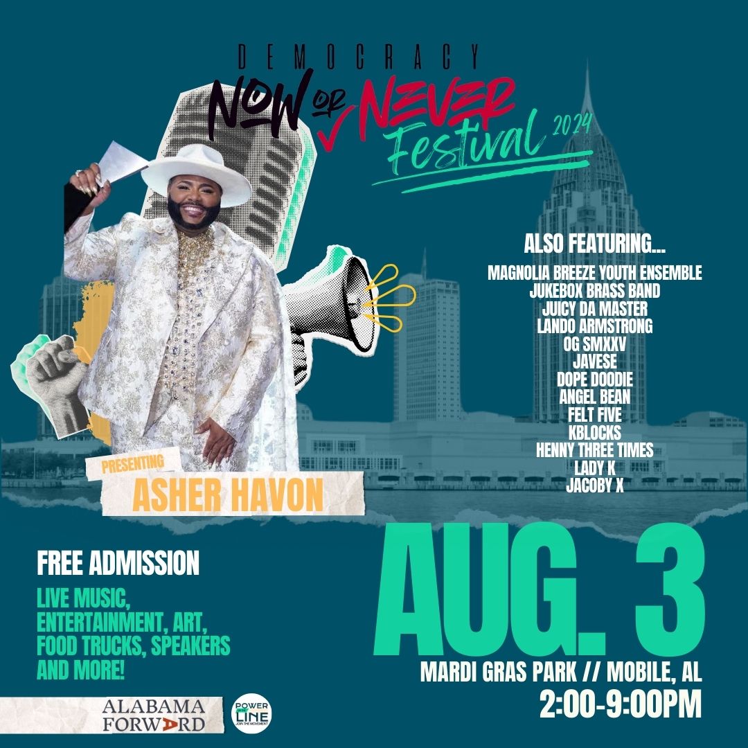 Artist Announcement!! We know you have seen the list of artists performing at Democracy Now or Never Festival, August 3rd! Asher HaVon, The Voice Season 25 Winner will be gracing the stage. Get your tickets for our free event! #shakethefield #DemocracyNoworNever