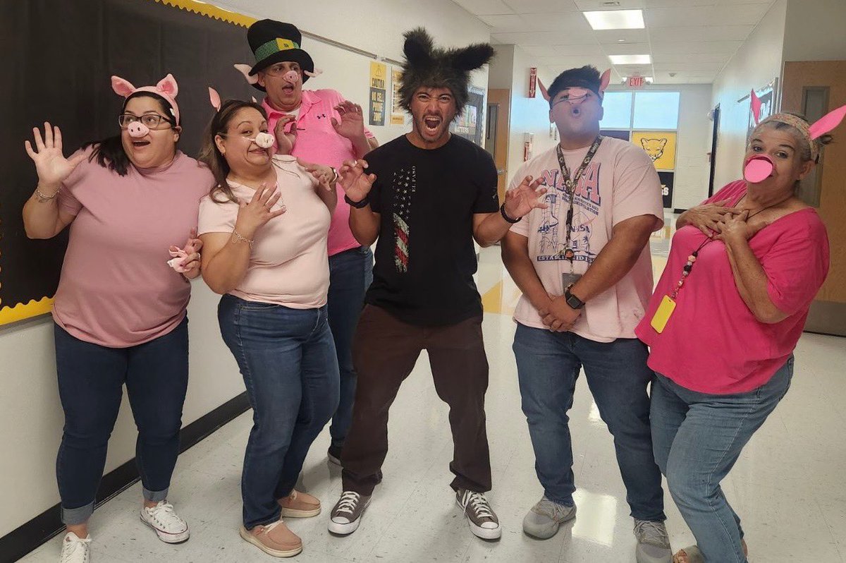 Kristel Cruncleton (@kcrunc_hams) on Twitter photo 8th Grade Yellow House. Three little 🐷 and the 🐺. #TeamSISD #ALLIN #Resilience #DoingOurPart <a href="/HAntwine_MS/">Patricia Pedroza</a> <a href="/MChavez_AMS/">Monica Chavez</a> <a href="/iGalindo_AMS/">Mr. Galindo</a> <a href="/AMena_AMS/">Adrian Mena</a> 8th Grade Yellow House. Three little 🐷 and the 🐺. #TeamSISD #ALLIN #Resilience #DoingOurPart <a href="/HAntwine_MS/">Patricia Pedroza</a> <a href="/MChavez_AMS/">Monica Chavez</a> <a href="/iGalindo_AMS/">Mr. Galindo</a> <a href="/AMena_AMS/">Adrian Mena</a>