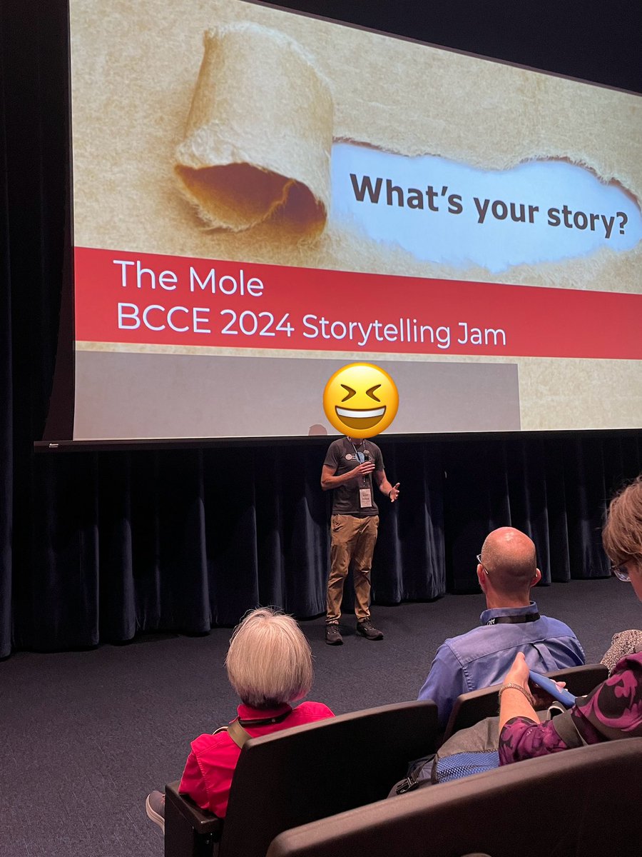 Scott wanted us to take his pic and tag him so badly I decided to comply. His talk at #TheMole2024 encourages you to be patient and think about what you might not fully understand for a long period of time and reason through it.  <a href="/IBchemmilam/">IBchemJedi</a> <a href="/BCCE2024/">BCCE 2024</a> #BCCE2024