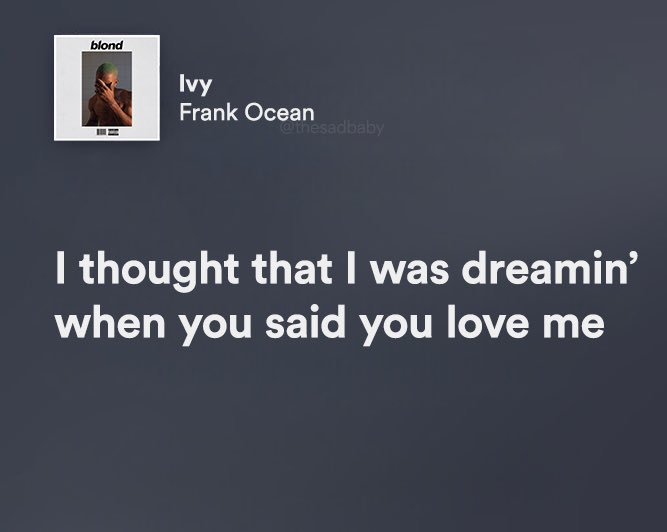 thesadbaby's tweet image. frank ocean.