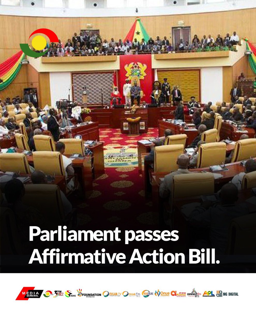 judith_brown_23's tweet image. Finally! The Affirmative Action Gender Equity Bill 2024, has been passed after several years. 
This will go down in history as a memorable day. Kudos to all women parliamentarians who fought tirelessly for this day. ✊🏾
#affirmativeaction #TV3GH