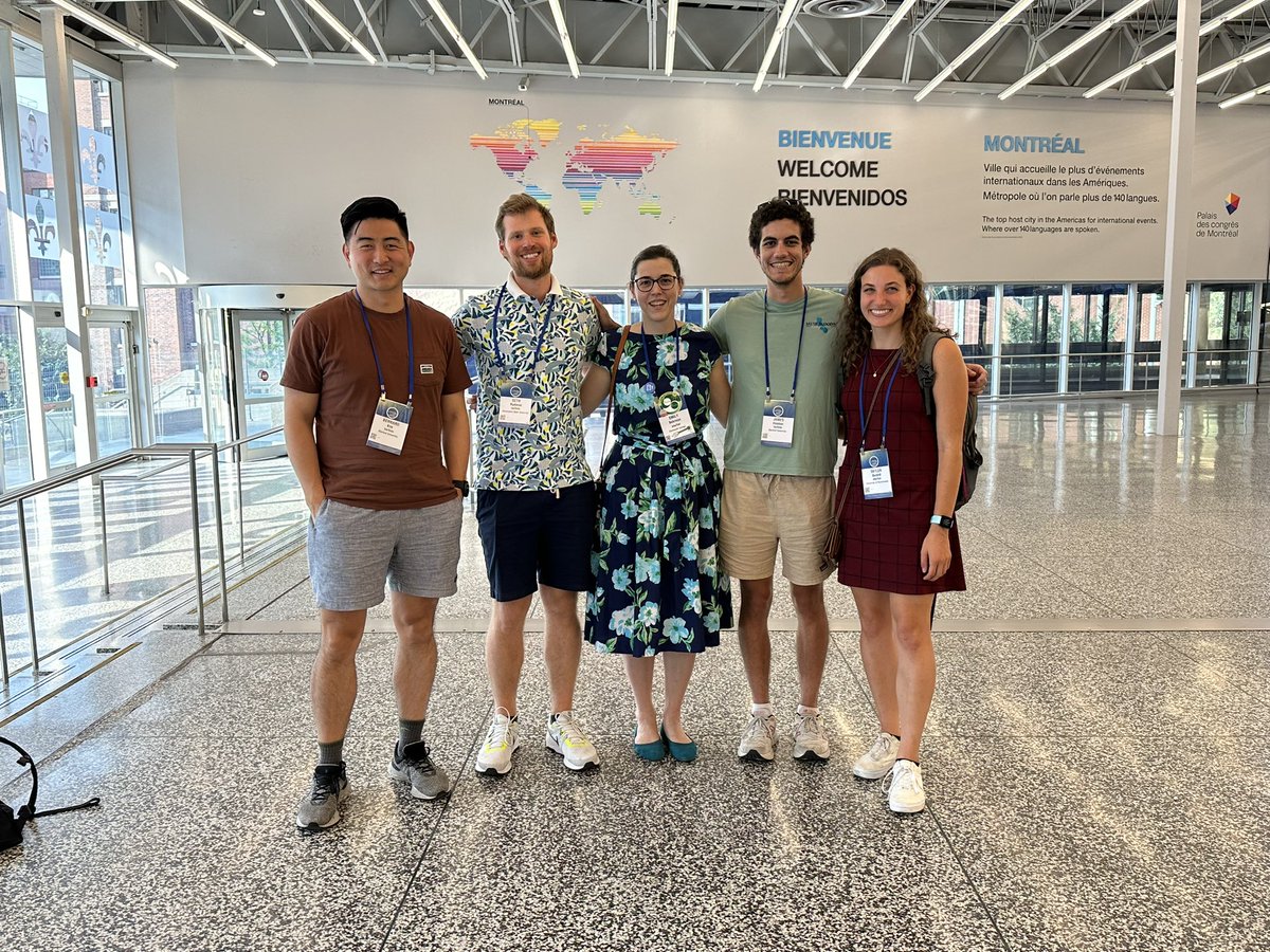 So fun to have a Schmidt/Petrov seasonal drosophila etc reunion at #Evol2024 <a href="/SethRudman/">Seth Rudman</a> <a href="/Bernard_Y_Kim/">Bernard Kim</a> <a href="/skylerberardi/">Skyler Berardi</a> <a href="/jahemker/">James Hemker</a> <a href="/PetrovADmitri/">Dmitri Petrov</a> <a href="/DrosRTEC/">Paul Schmidt</a>