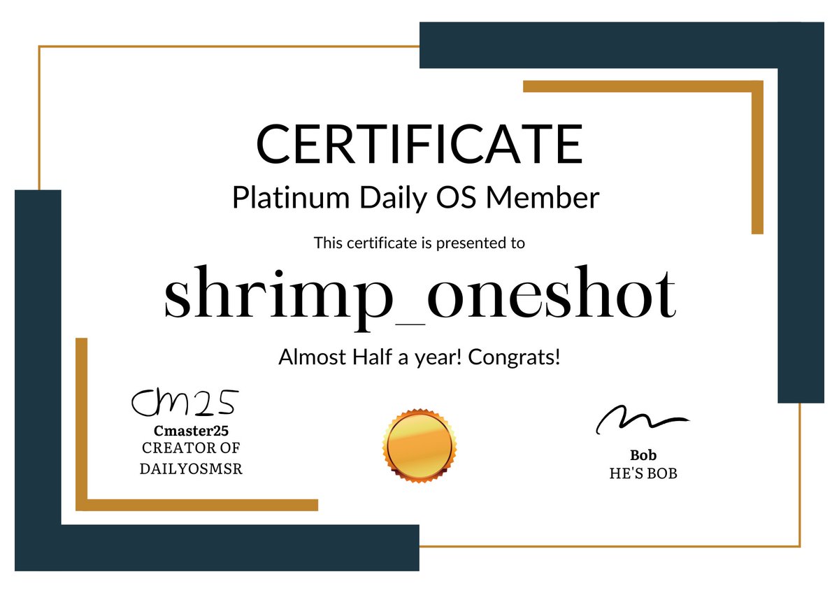 Congratulations to <a href="/shrimp_oneshot/">shrimp the prequel</a> for reaching 100 Days!!!