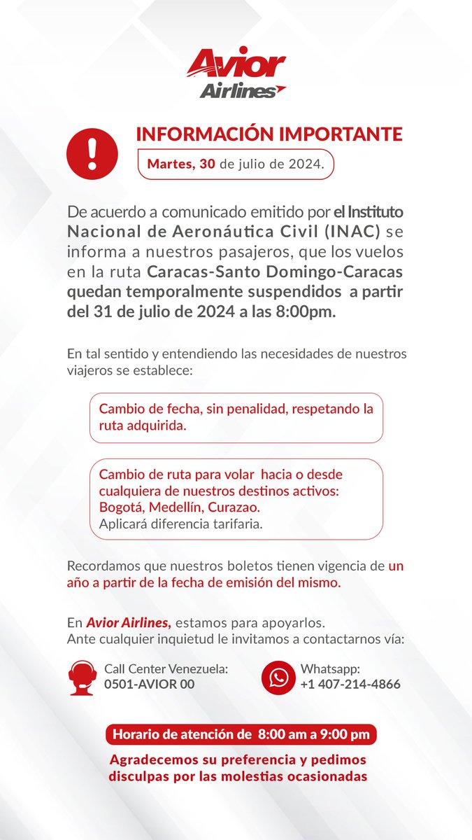 ⚠️INFORMACIÓN IMPORTANTE⚠️

Ante cualquier duda adicional comunícate con nuestro Call Center o WhatsApp wa.me/14072144866